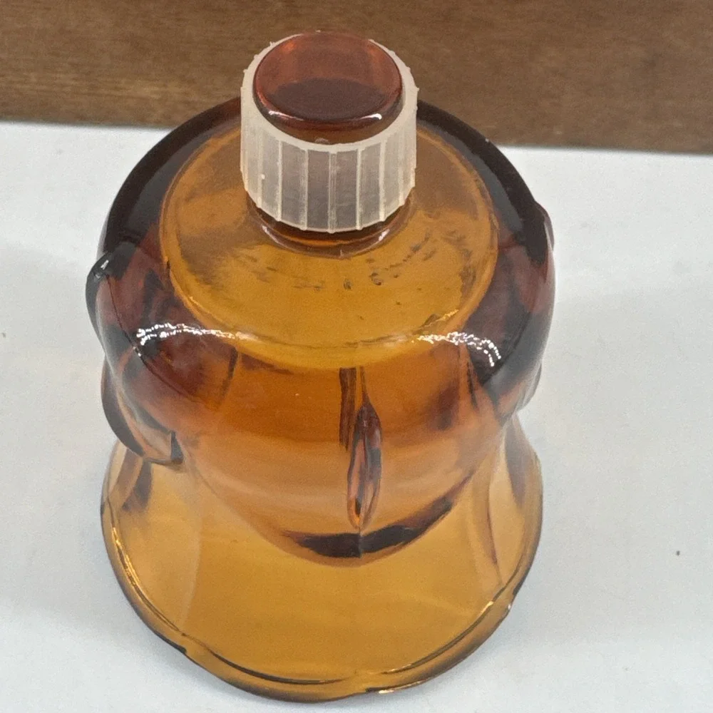 Votive Candle Cup Home‎ Interior Amber Flower Tulip Lotus Homco Glass Pegged VTG